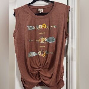 Rust Brown T-Shirt by True Self (t1)
